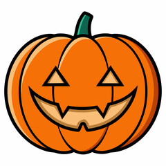 Halloween pumpkin vector illustration, halloween pumpkin cartoon isolated on white, halloween pumpkin with hat, pumpkin vector art