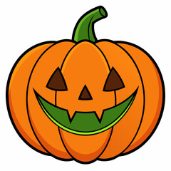 Halloween pumpkin vector illustration, halloween pumpkin cartoon isolated on white, halloween pumpkin with hat, pumpkin vector art