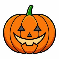 Halloween pumpkin vector illustration, halloween pumpkin cartoon isolated on white, halloween pumpkin with hat, pumpkin vector art