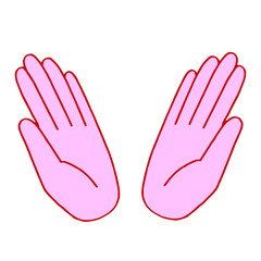 Hand shape vector with the gesture 'I suggest'