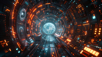 Fototapeta premium Futuristic Digital Art Creation with Holographic Tools