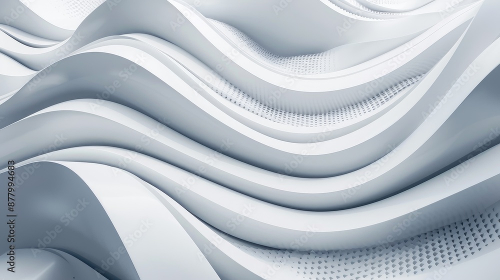Poster geometric white and gray curve background for tech and business design