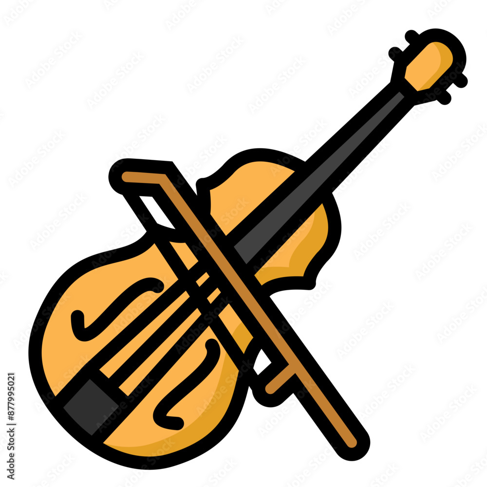 Sticker Violin Icon