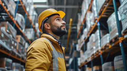 Manager coordinating logistics with warehouse team