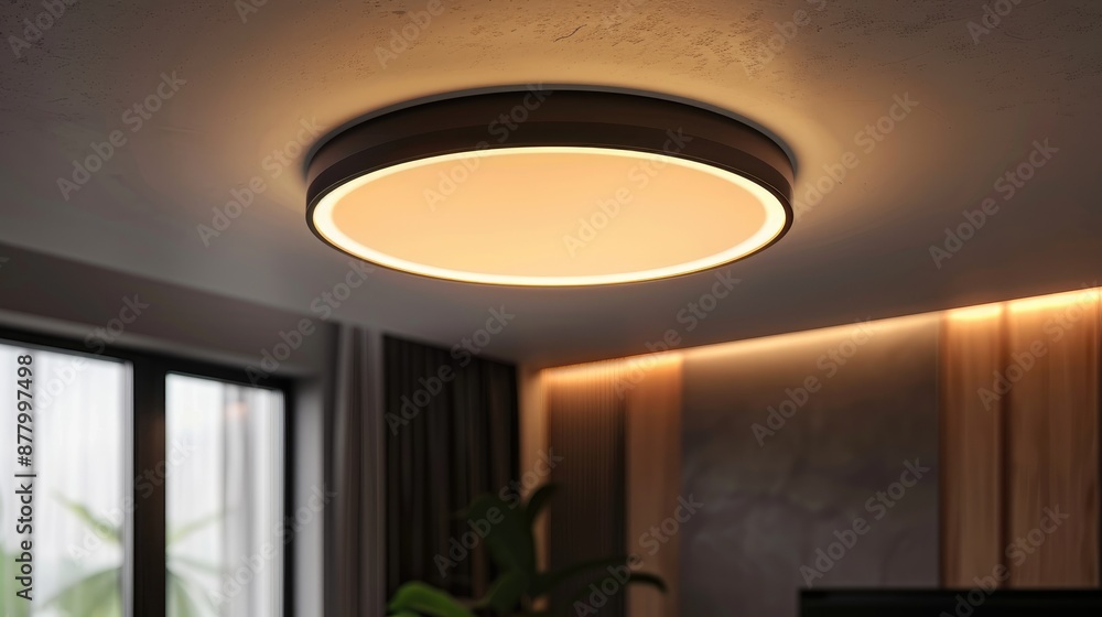 Poster ceiling light fixture with empty area