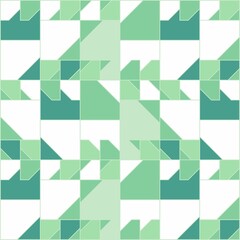 Beautiful of Colorful Green Triangle, Repeated, Abstract, Illustrator Pattern Wallpaper. Image for Printing on Paper, Wallpaper or Background, Covers, Fabrics