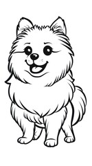Pomeranian Dog Coloring Sheet