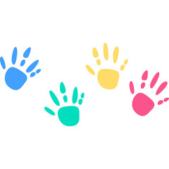 Colorful Handprints Illustration