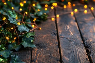 A close-up view of a bunch of lights on a wooden floor, great for interior design and architectural photography