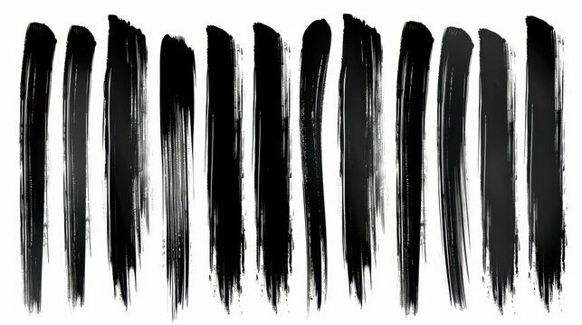 Highquality black marker brush strokes for creative designs.