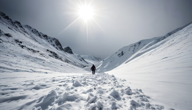 Snowfield Mysteries in Cloudy Winter: The Voyager's Pilgrimage Overwhelmed in Landslide