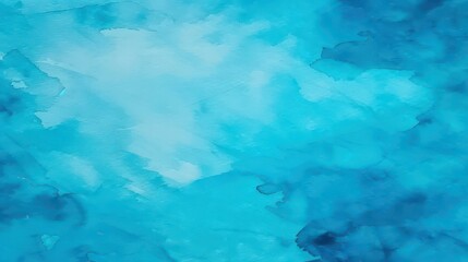 Fototapeta premium Vibrant blue azure watercolor backdrop for web banners and textures.