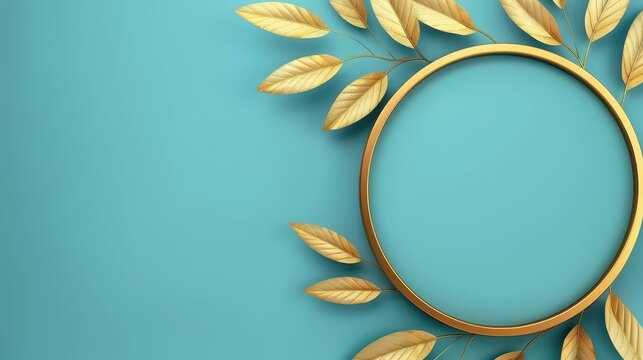 Get recognized with a blue and gold certificate of achievement template featuring a stylish gold badge and border design.