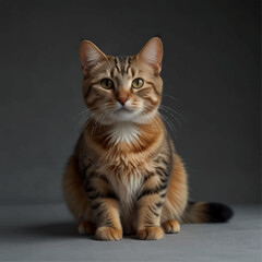 cat on black background