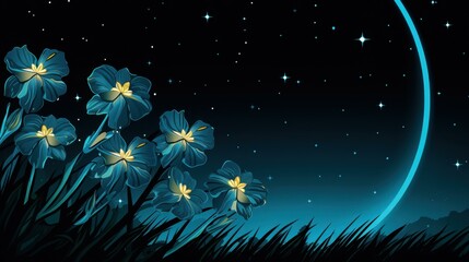 Peaceful blue iris painted in watercolor with elegant details.