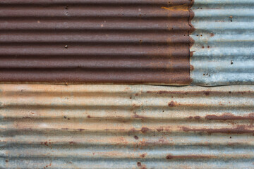 galvanized sheet texture background Old and rusty brown. galvanized leather