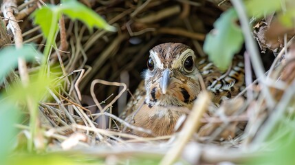 Obraz premium Quail in nest