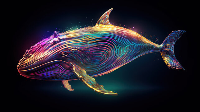 recommend clip art: Abstract Rainbow Whale