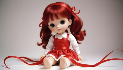 Red Ribbon 3D Doll