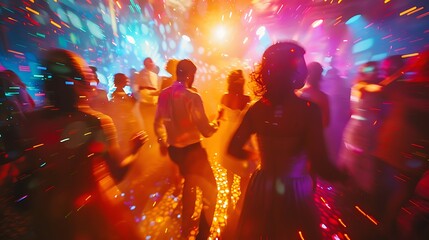 Party People with Blurry Lights