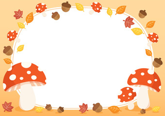 orange mushroom acorn frame 2