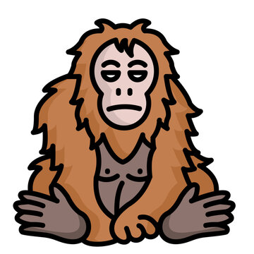 recommend clip art: Orangutan Icon