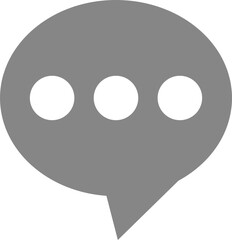 Vector illustration of grey chat symbol.