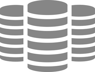 Stack Money Coin In Grey and White Color