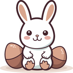 Easter Bunny Vector Design Illustration.