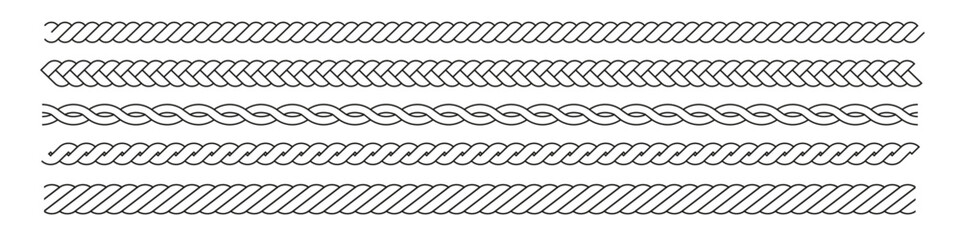 Rope brushes set. Rope pattern.