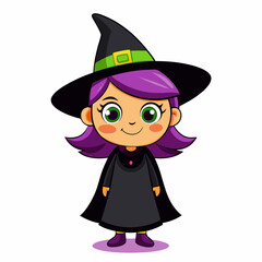 halloween witch with broom vector illustration, halloween witch isolated on white, witch with broom, witch flying with broom vector art