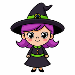 halloween witch with broom vector illustration, halloween witch isolated on white, witch with broom, witch flying with broom vector art