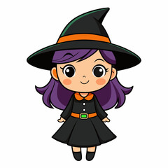 halloween witch with broom vector illustration, halloween witch isolated on white, witch with broom, witch flying with broom vector art