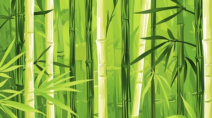 Fototapeta premium Bamboo Forest Pattern