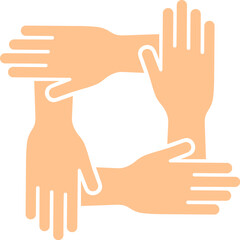 Obraz premium Together or team work icon or symbol.