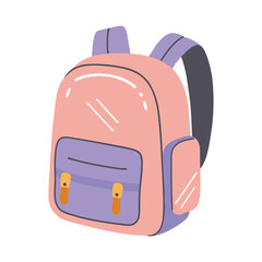 School backpack icon. Flat illustration of school backpack vector icon for web design