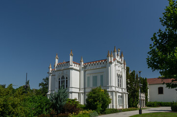 Brunswich castle park with the castle in Hungary from Martonvasar