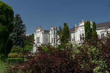 Brunswich castle park with the castle in Hungary from Martonvasar