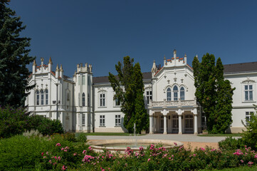Brunswich castle park with the castle in Hungary from Martonvasar