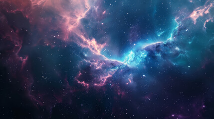 Obraz premium Colorful Cosmic Nebula in Outer Space