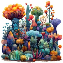 Alien Garden A scene showing a garden on another planet