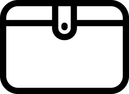 recommend clip art: Line art Wallet icon in flat style.