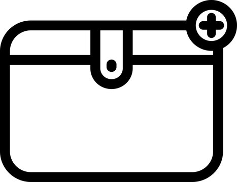 recommend clip art: Add pocket money icon in black line art.