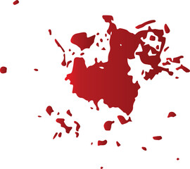 A vector of blood splatter or splash or drip or spray for Halloween, crime, murder, and horror motive.