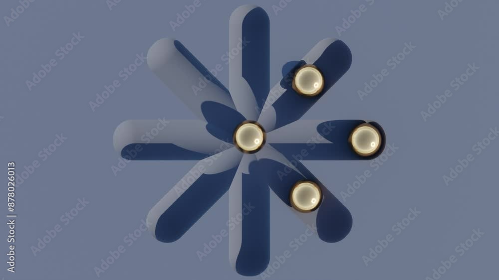 Aufkleber abstract 3d animation of golden balls on dark surface for modern geometric design and dynamic motion