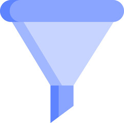 Filter or Funnel icon in Blue Color.