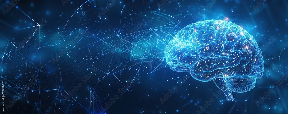Poster digital brain representation with network connection