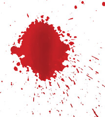 A vector of blood splatter or splash or drip or spray for Halloween, crime, murder, and horror motive.