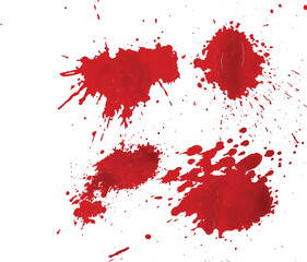 A vector of blood splatter or splash or drip or spray for Halloween, crime, murder, and horror motive.