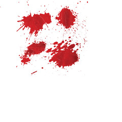 A vector of blood splatter or splash or drip or spray for Halloween, crime, murder, and horror motive.